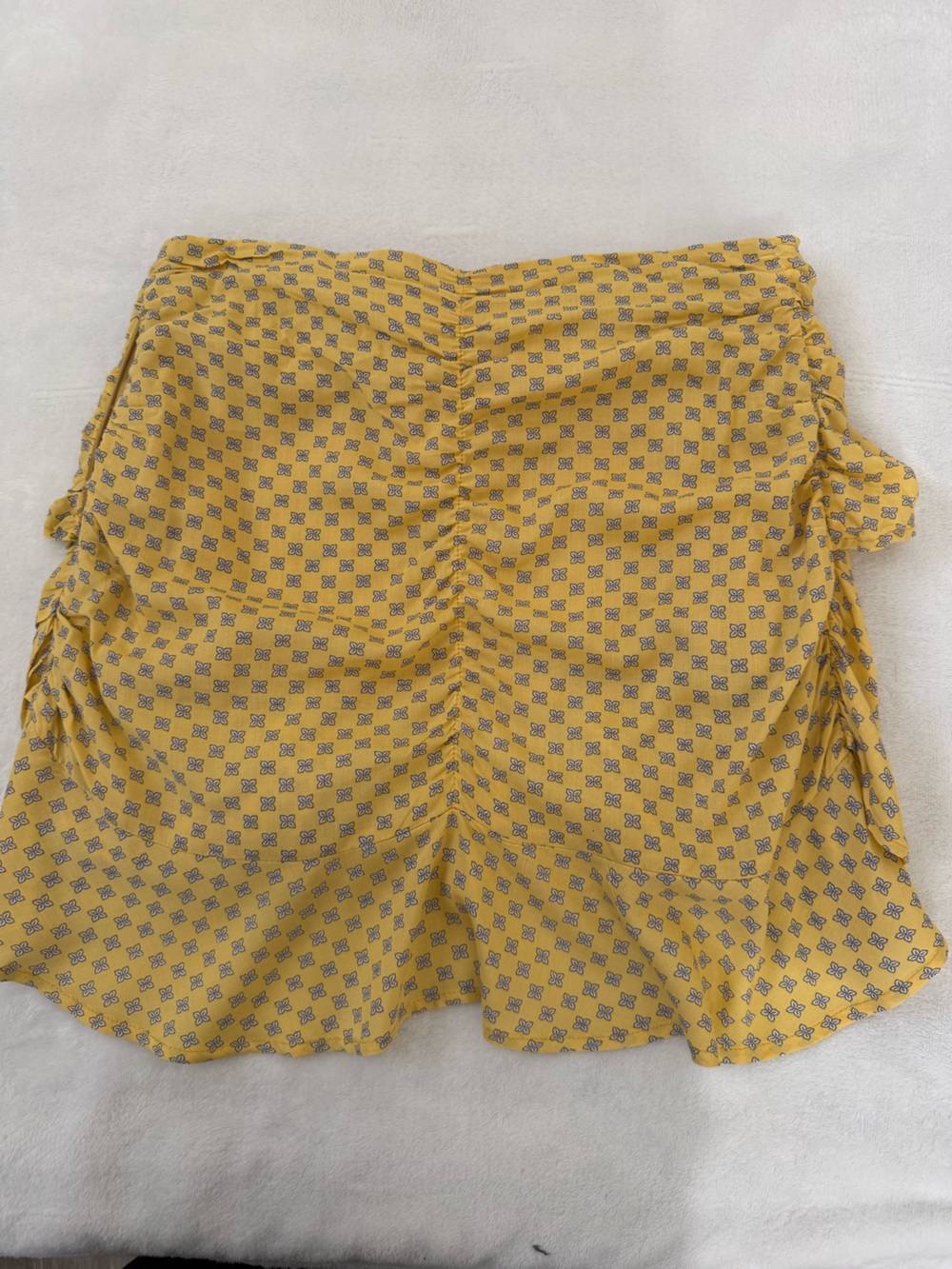 Emory Park Yellow Floral Two Piece Set Crop Top Wrap Skort Boho Small - Picture 5 of 12